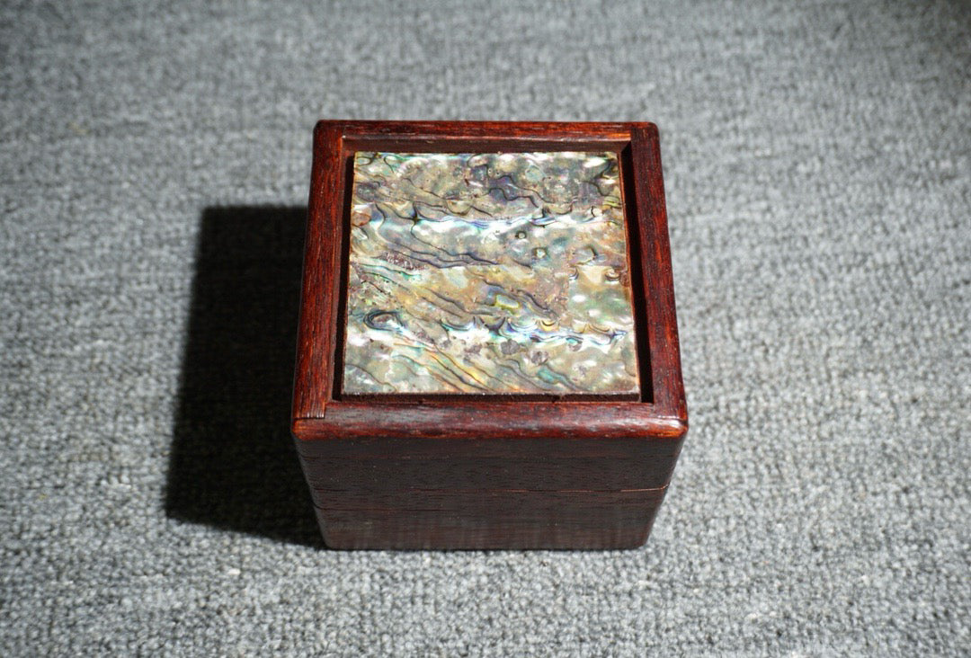 Chinese antique rosewood square mechanism box
