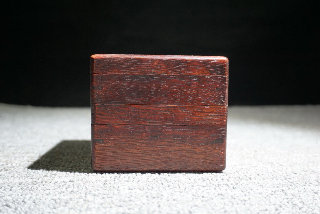 Chinese antique rosewood square mechanism box