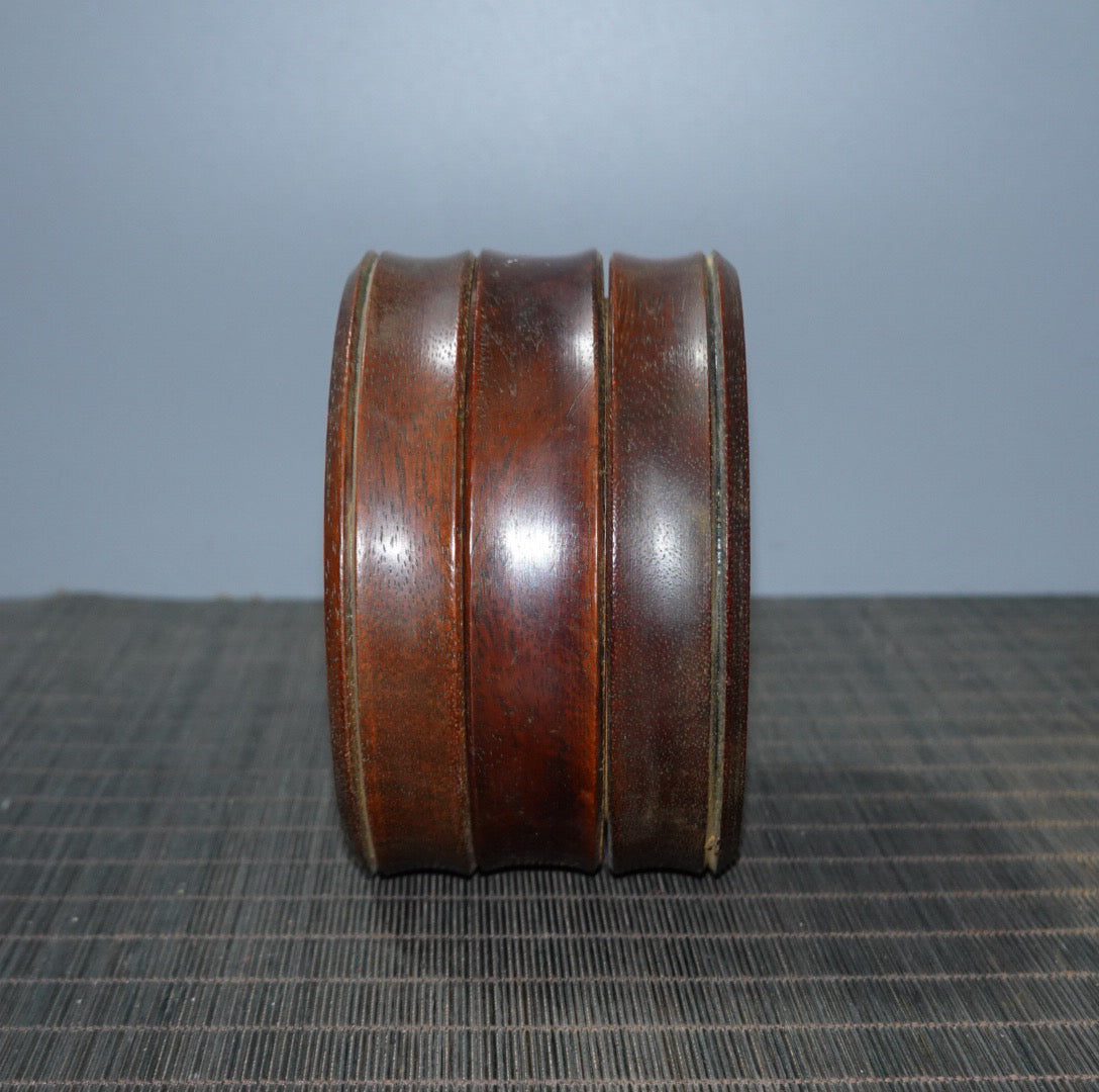 Pear wood inlaid color shell double-layer jewelry box