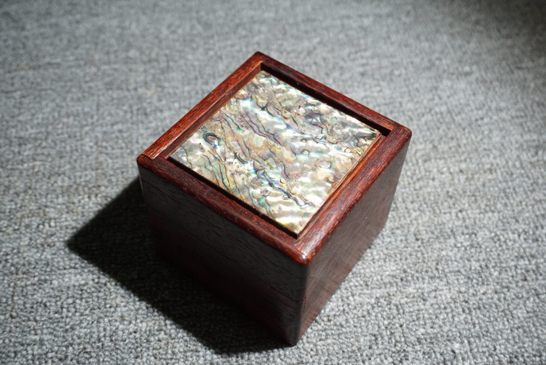 Chinese antique rosewood square mechanism box
