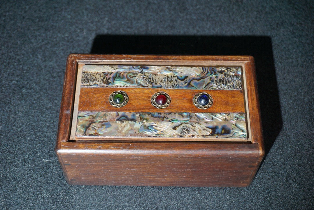 Chinese antique rosewood mechanism jewelry box