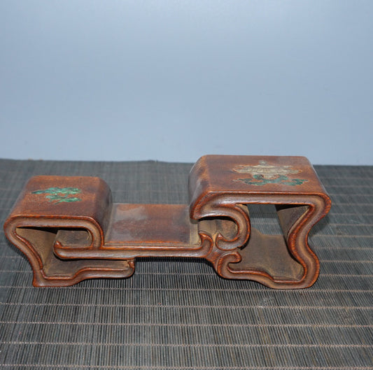 Double layered base with rosewood inlaid colored shells
