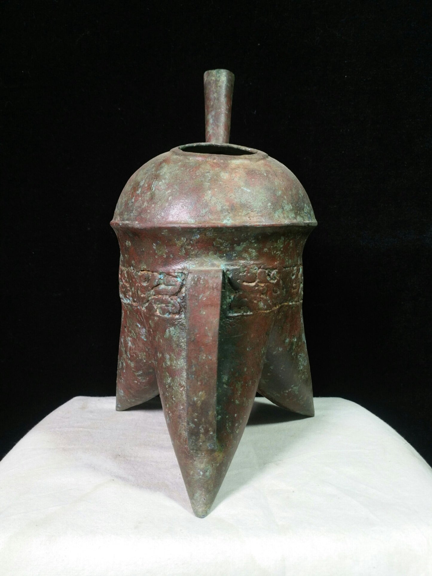 Chinese antique bronze "Three legged spear"