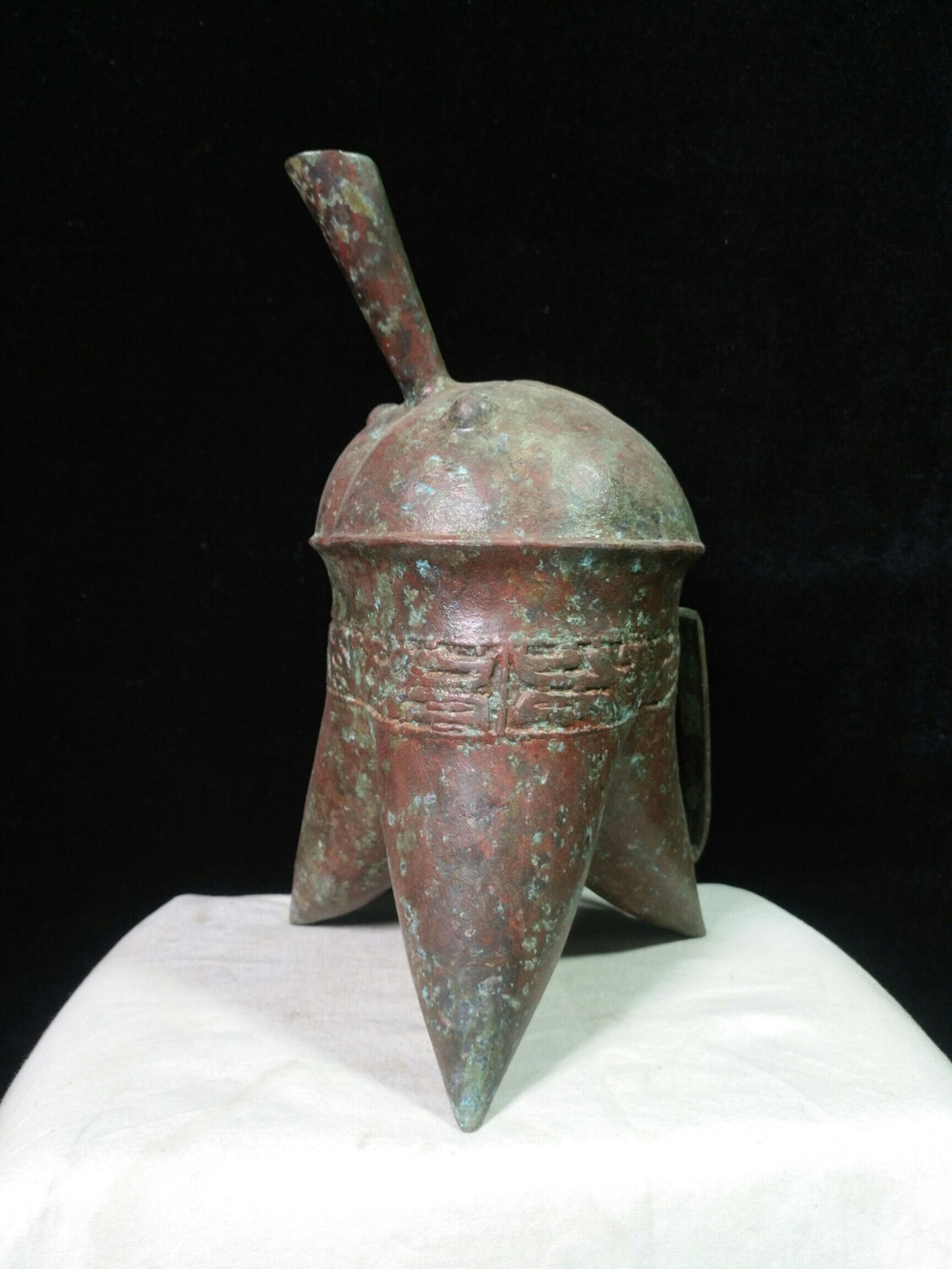 Chinese antique bronze "Three legged spear"