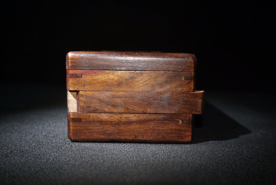 Chinese antique rosewood mechanism jewelry box