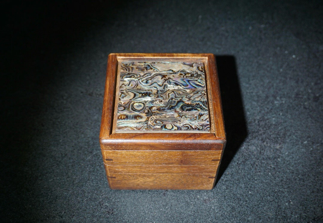 Chinese antique rosewood mechanism jewelry box