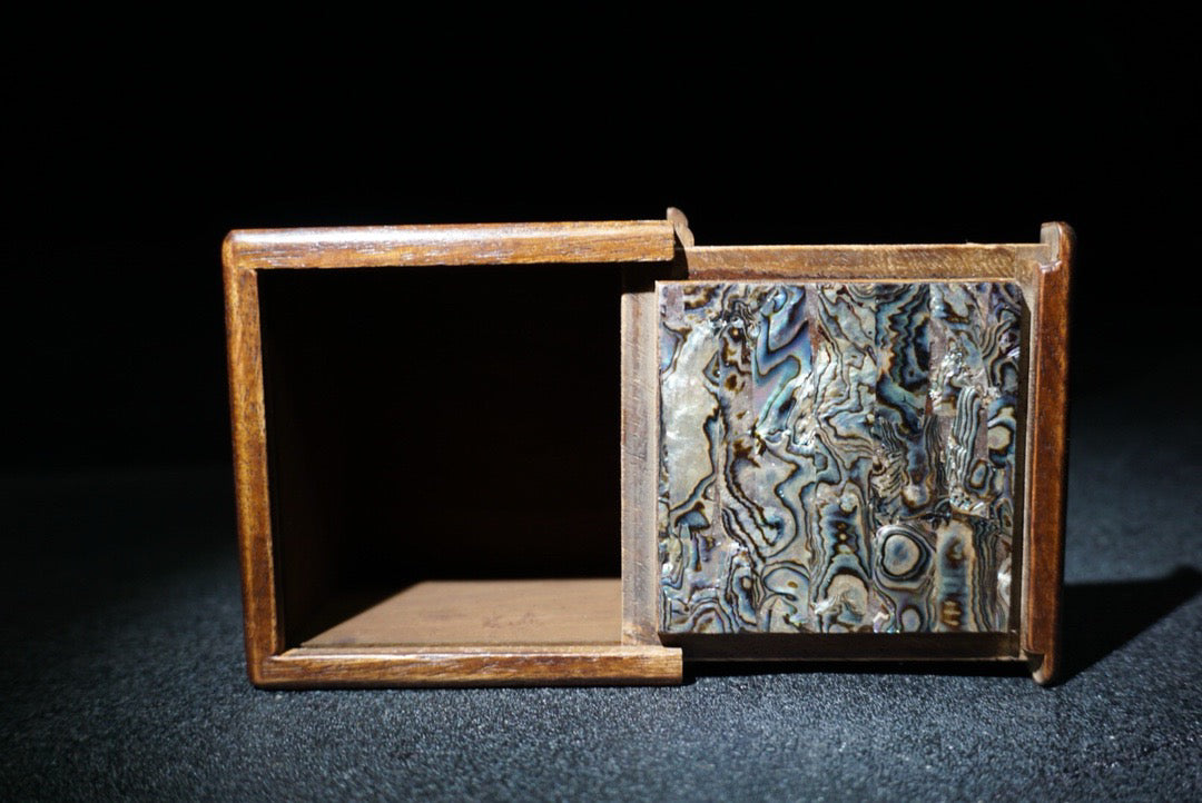 Chinese antique rosewood mechanism jewelry box