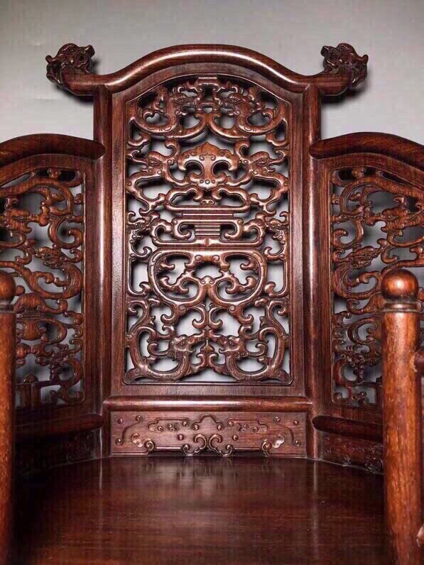Chinese antique rosewood Buddhist niche