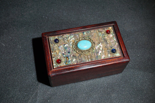 Chinese antique rosewood mechanism jewelry box