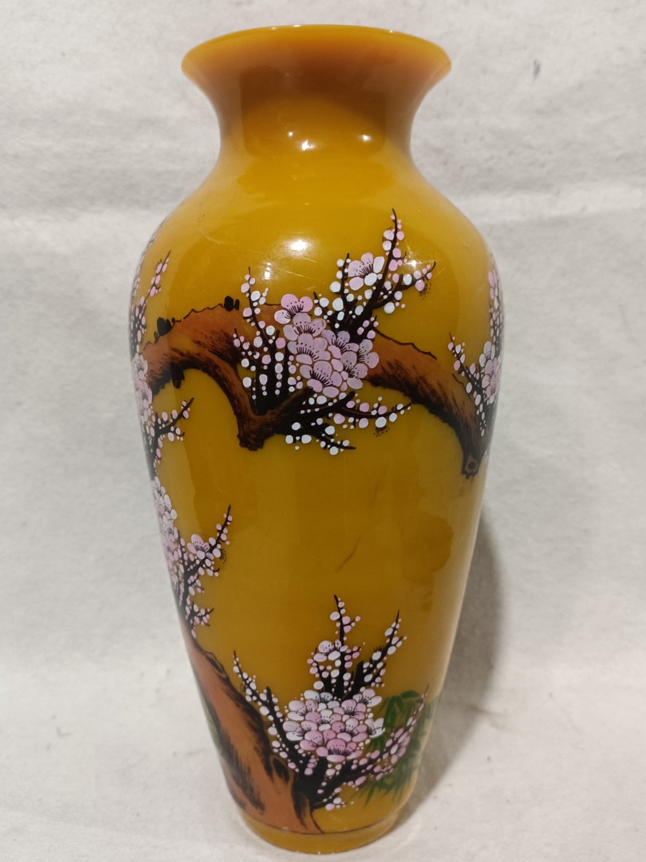 Yellow glazed vase