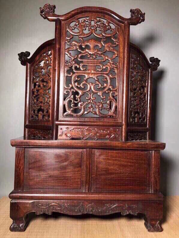 Chinese antique rosewood Buddhist niche