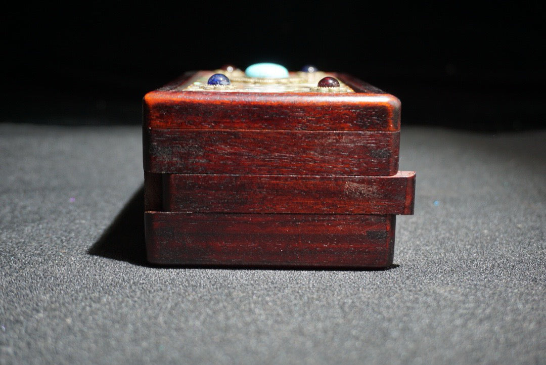 Chinese antique rosewood mechanism jewelry box