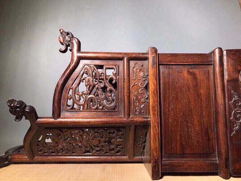 Chinese antique rosewood Buddhist niche