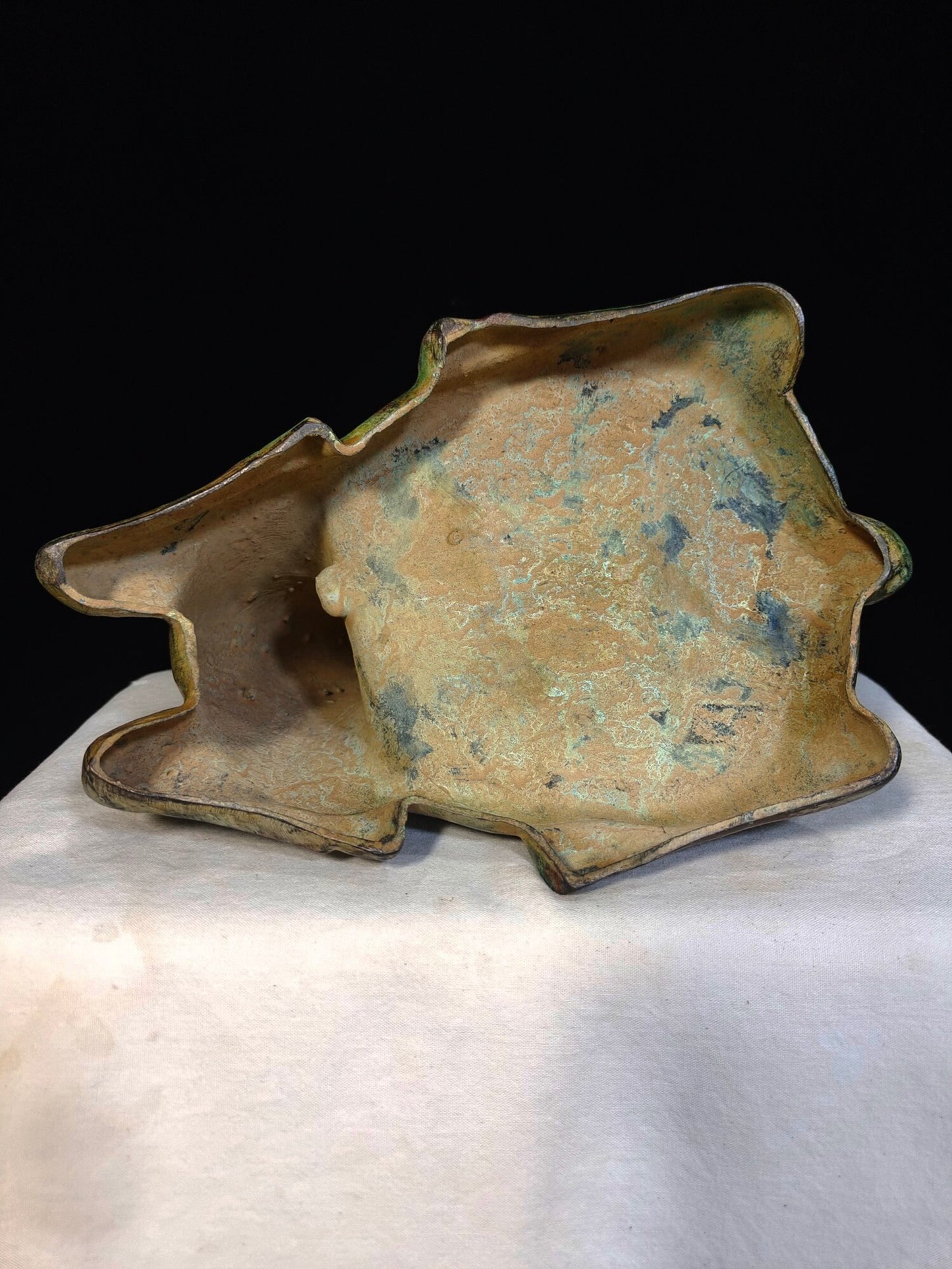 Chinese antique bronze "Kneeling Deer and Bow Bell"