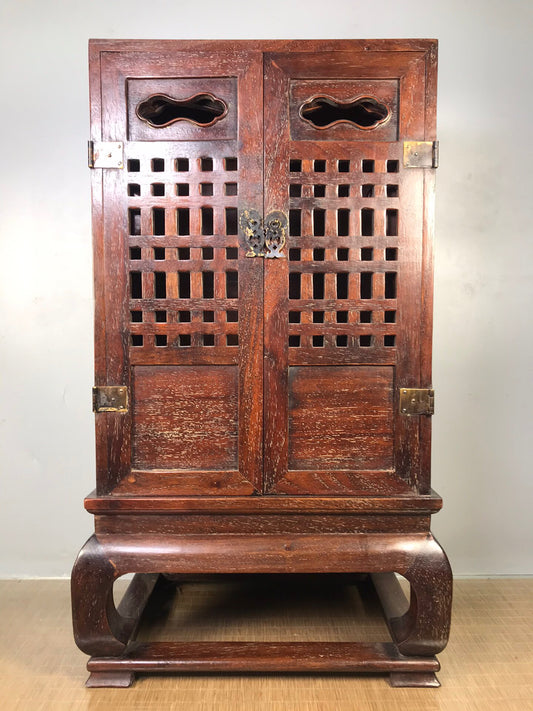 Chinese antique rosewood hollow Buddha seat