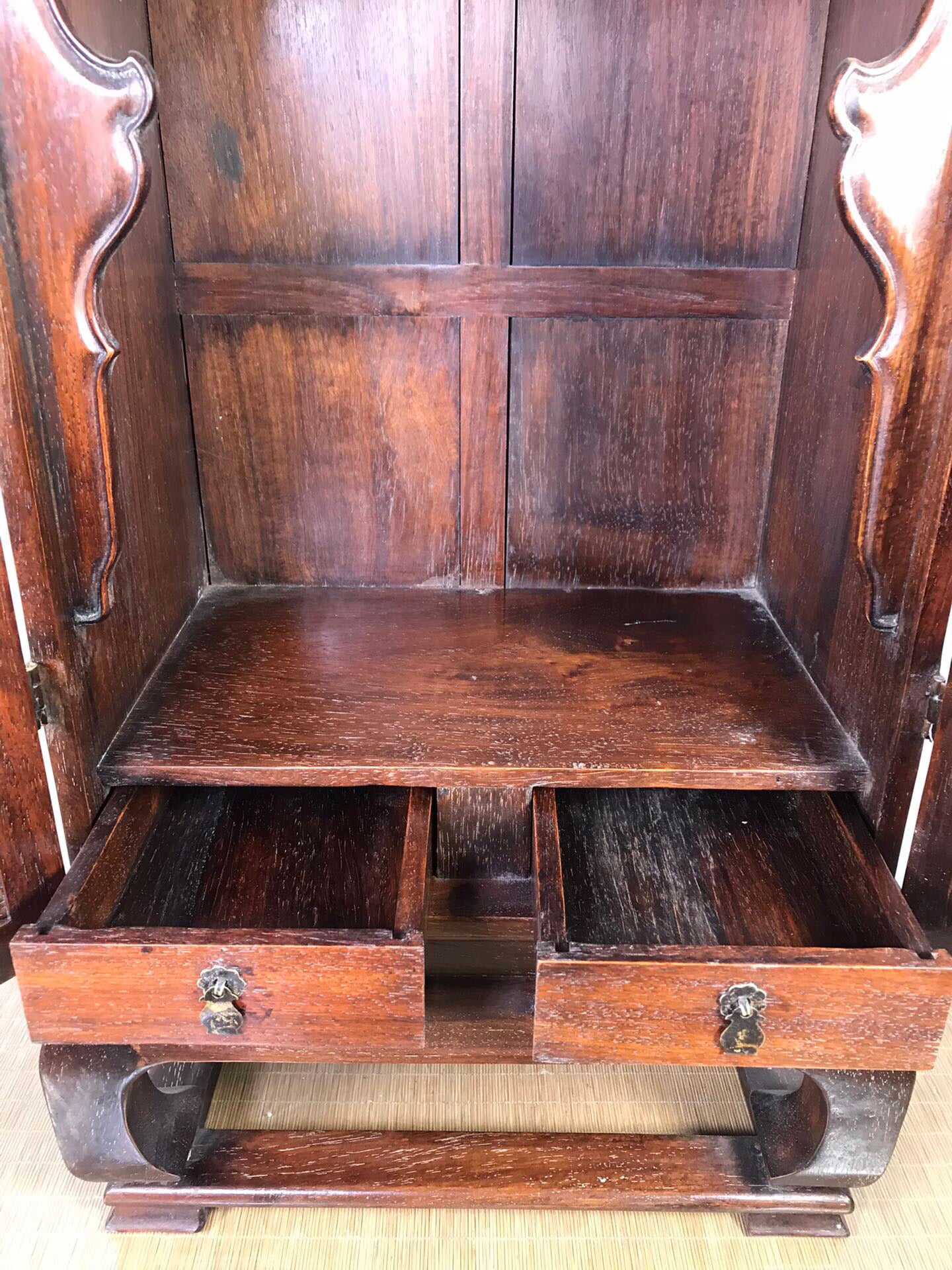 Chinese antique rosewood hollow Buddha seat