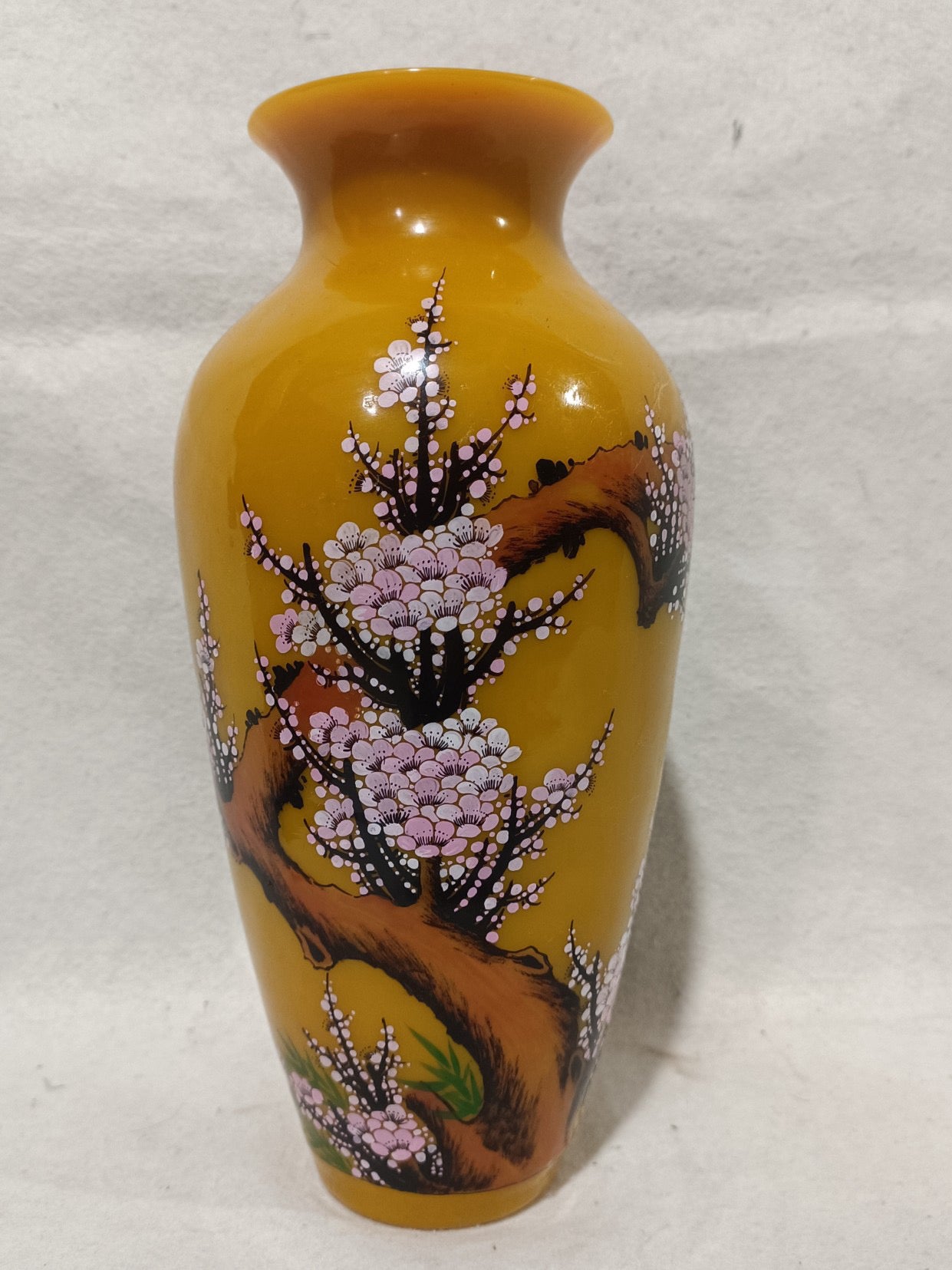 Yellow glazed vase