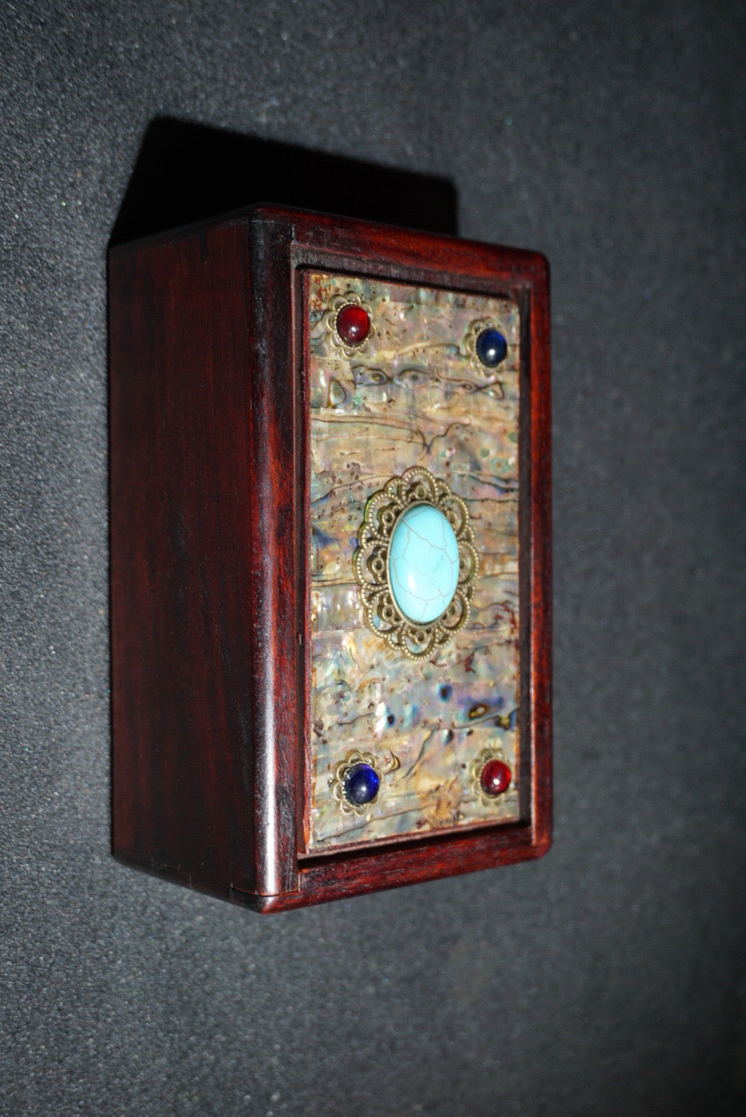 Chinese antique rosewood mechanism jewelry box