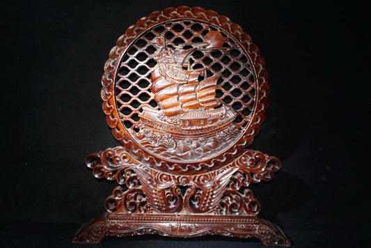 Chinese antique rosewood screen ornaments