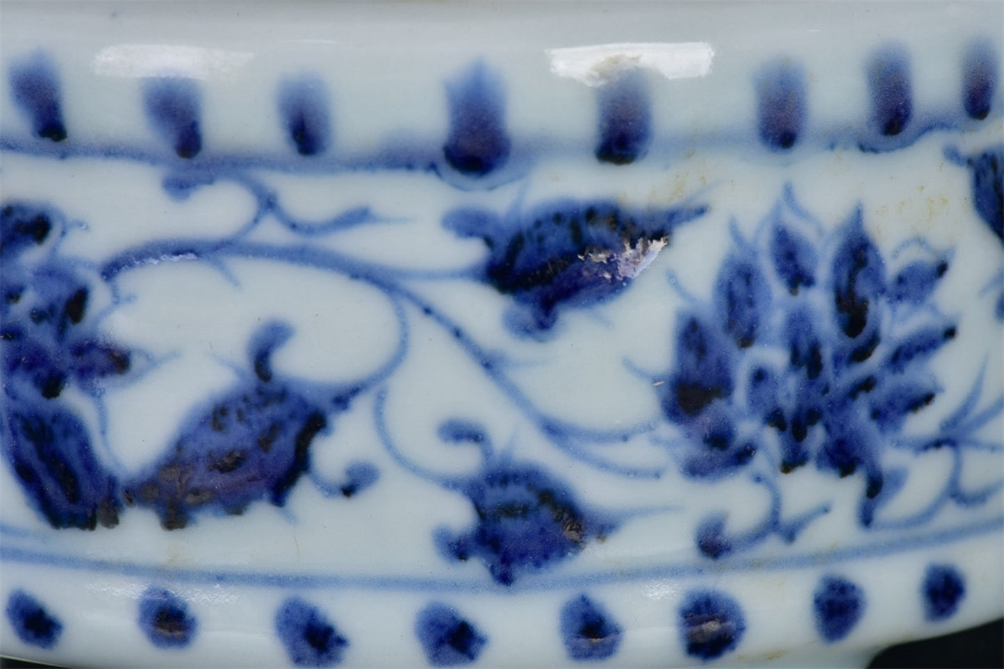 Chinese Antique Flower Pattern Three legged Incense Burner