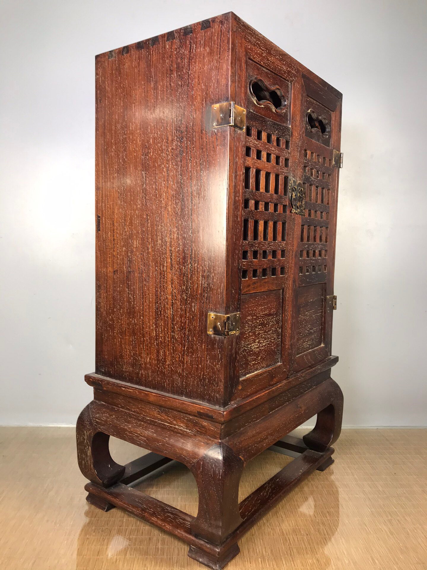 Chinese antique rosewood hollow Buddha seat