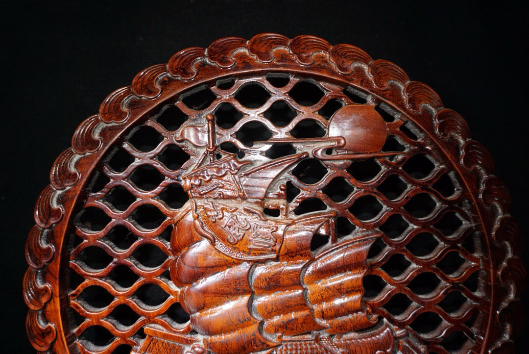 Chinese antique rosewood screen ornaments