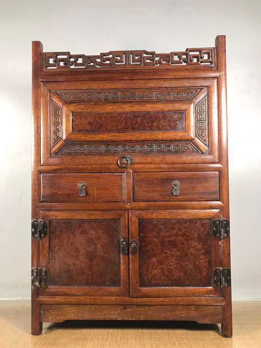 Chinese antique rosewood tea cabinet