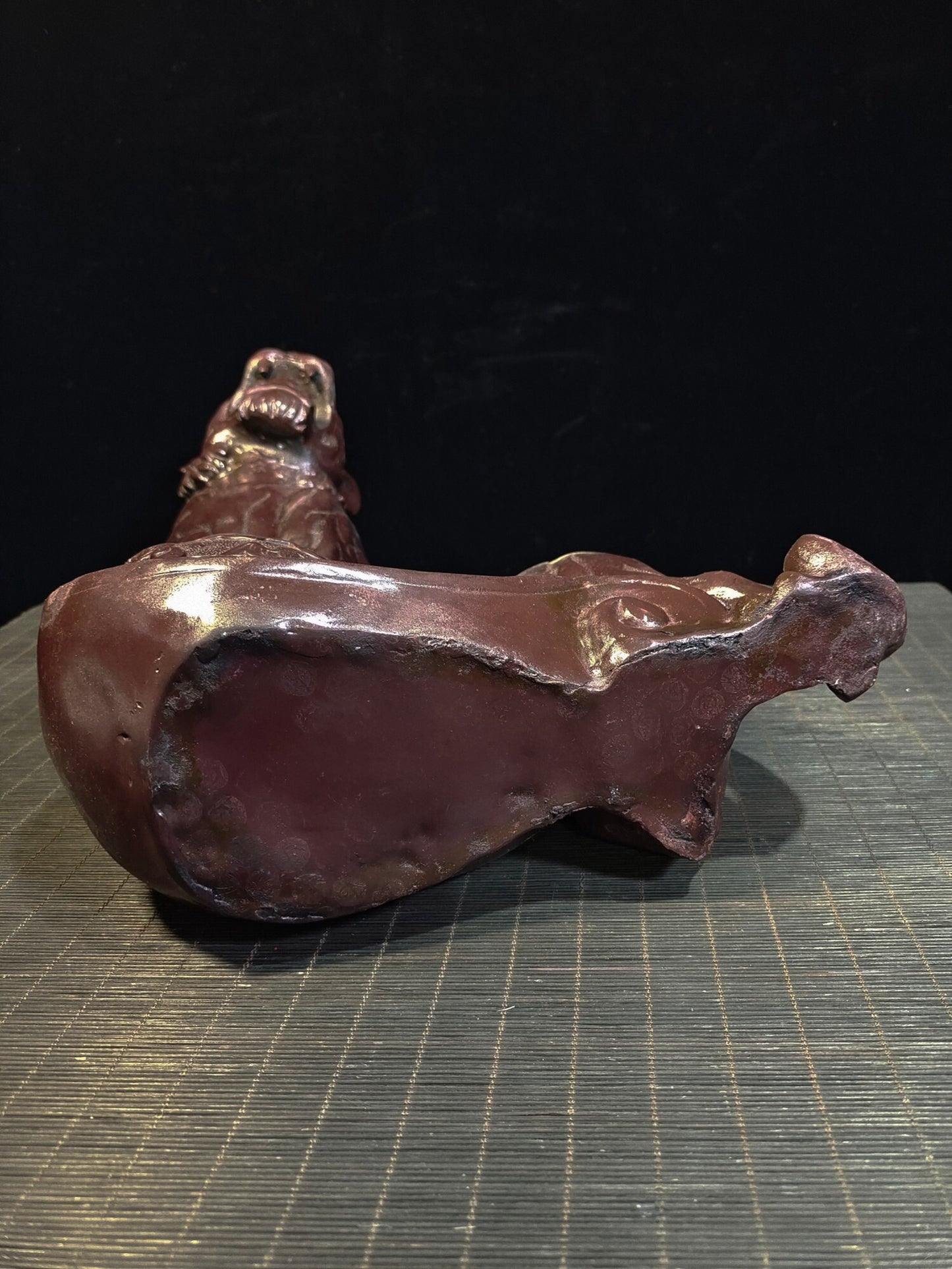 Chinese antique pure copper "Rising Tiger Step by Step"