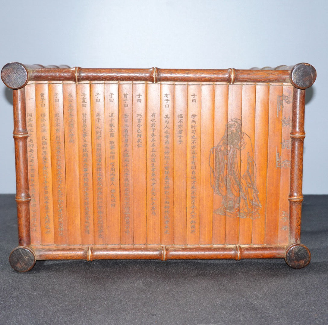Pear wood inlaid bamboo tea stand frame