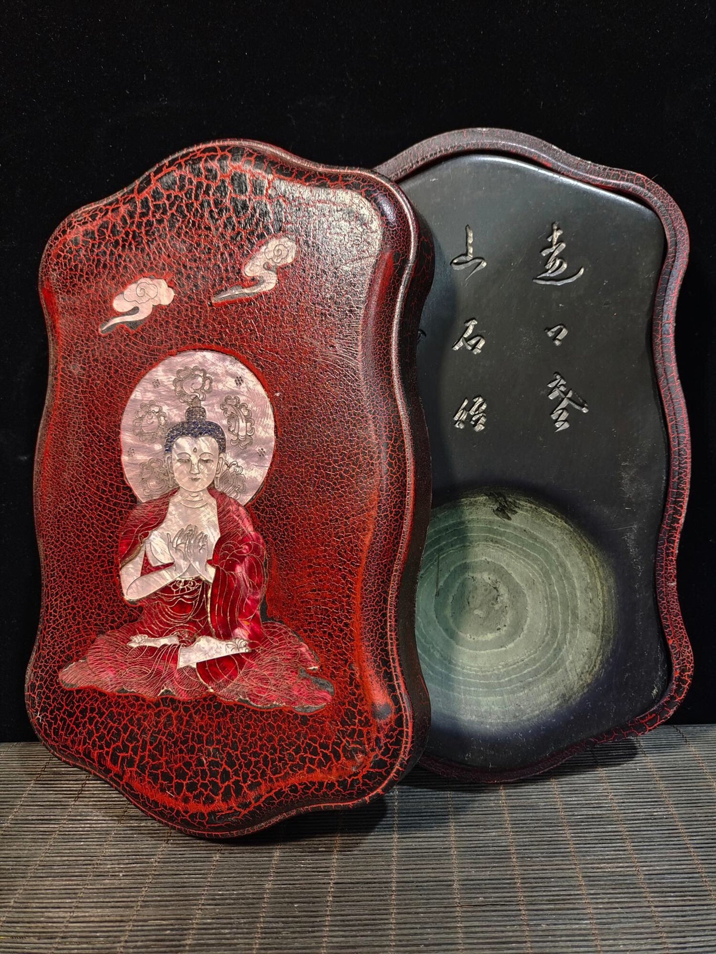 Chinese antique "Shakyamuni Buddha Inkstone"
