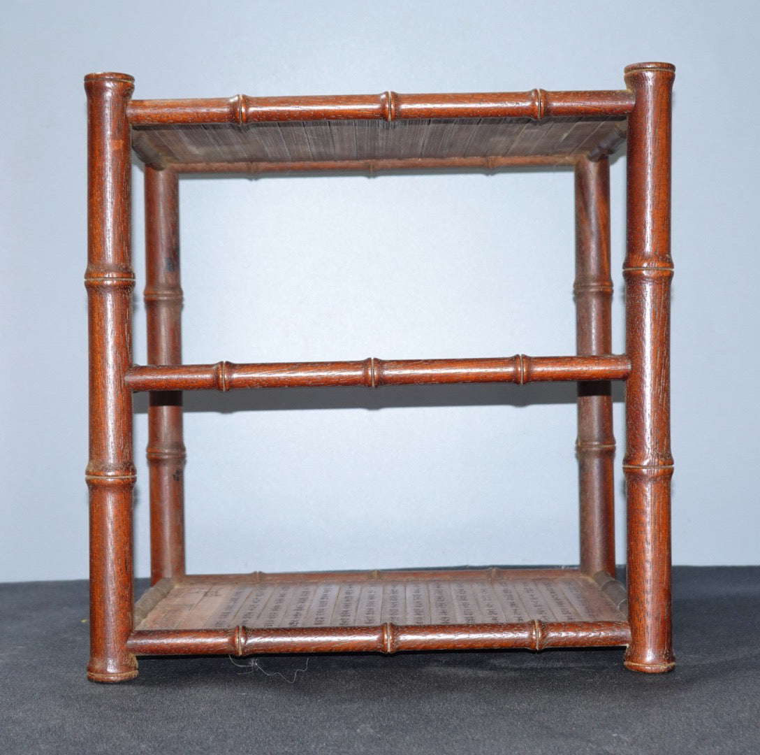 Pear wood inlaid bamboo tea stand frame