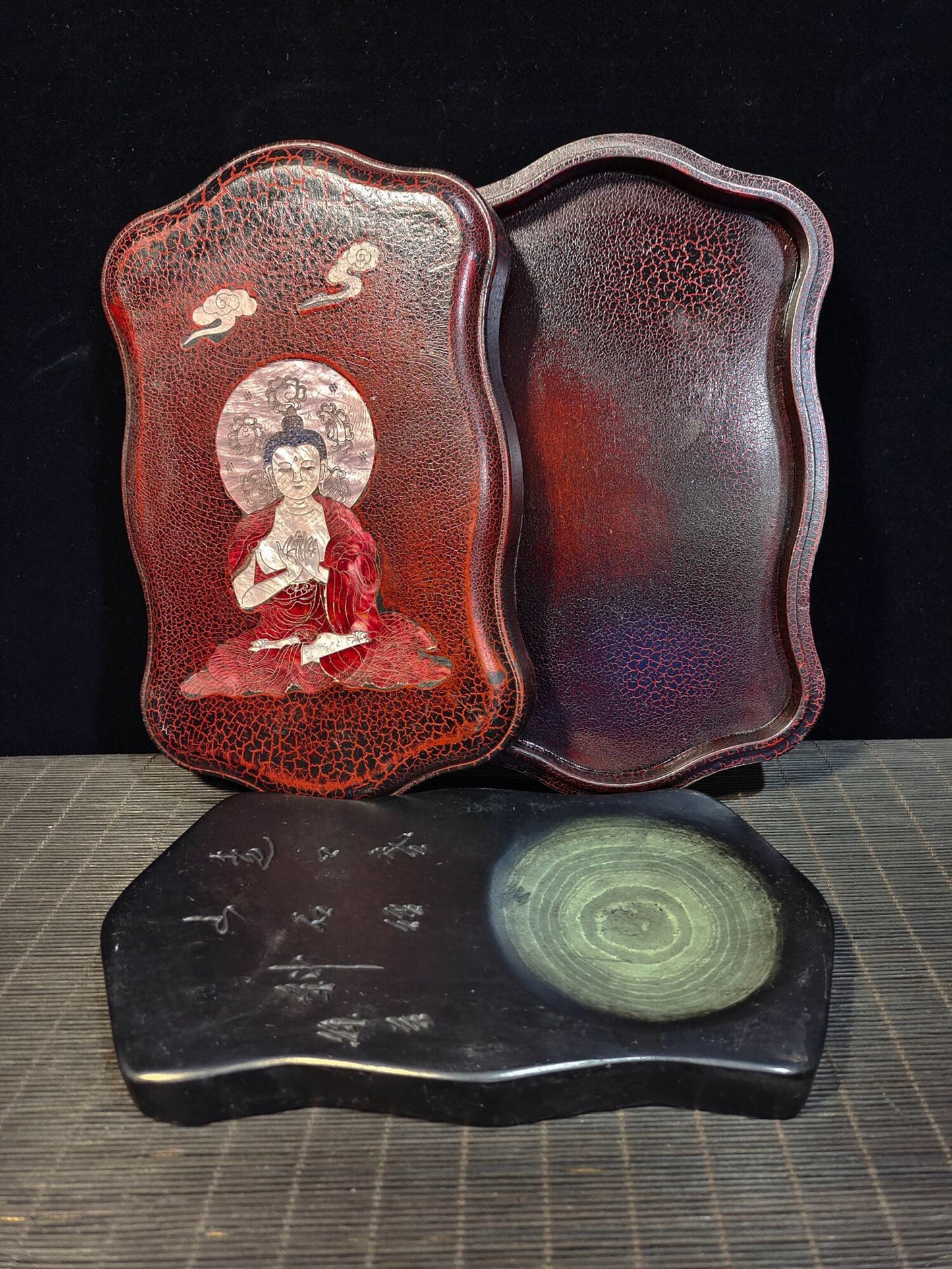 Chinese antique "Shakyamuni Buddha Inkstone"