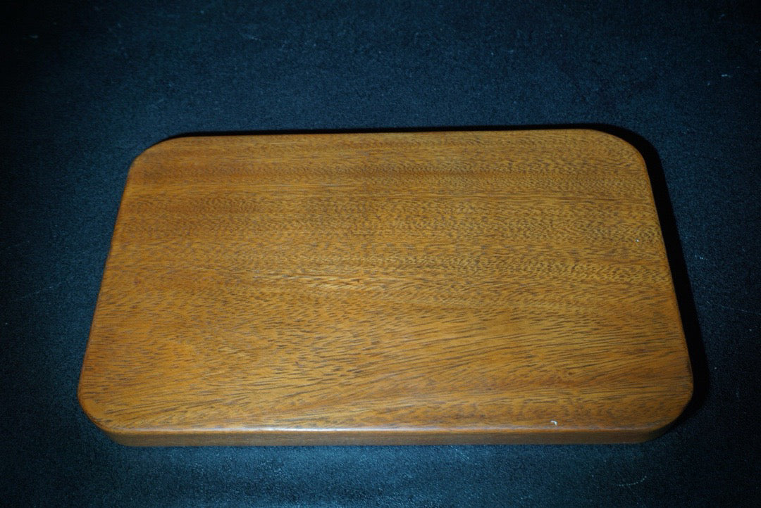 Chinese antique rosewood carved tea plate with five blessings and longevity offerings