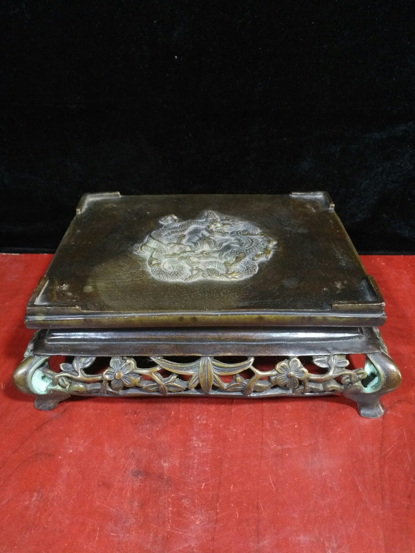 Chinese antique pure copper "Chao Guan Er Ba Xian Ding Lu"