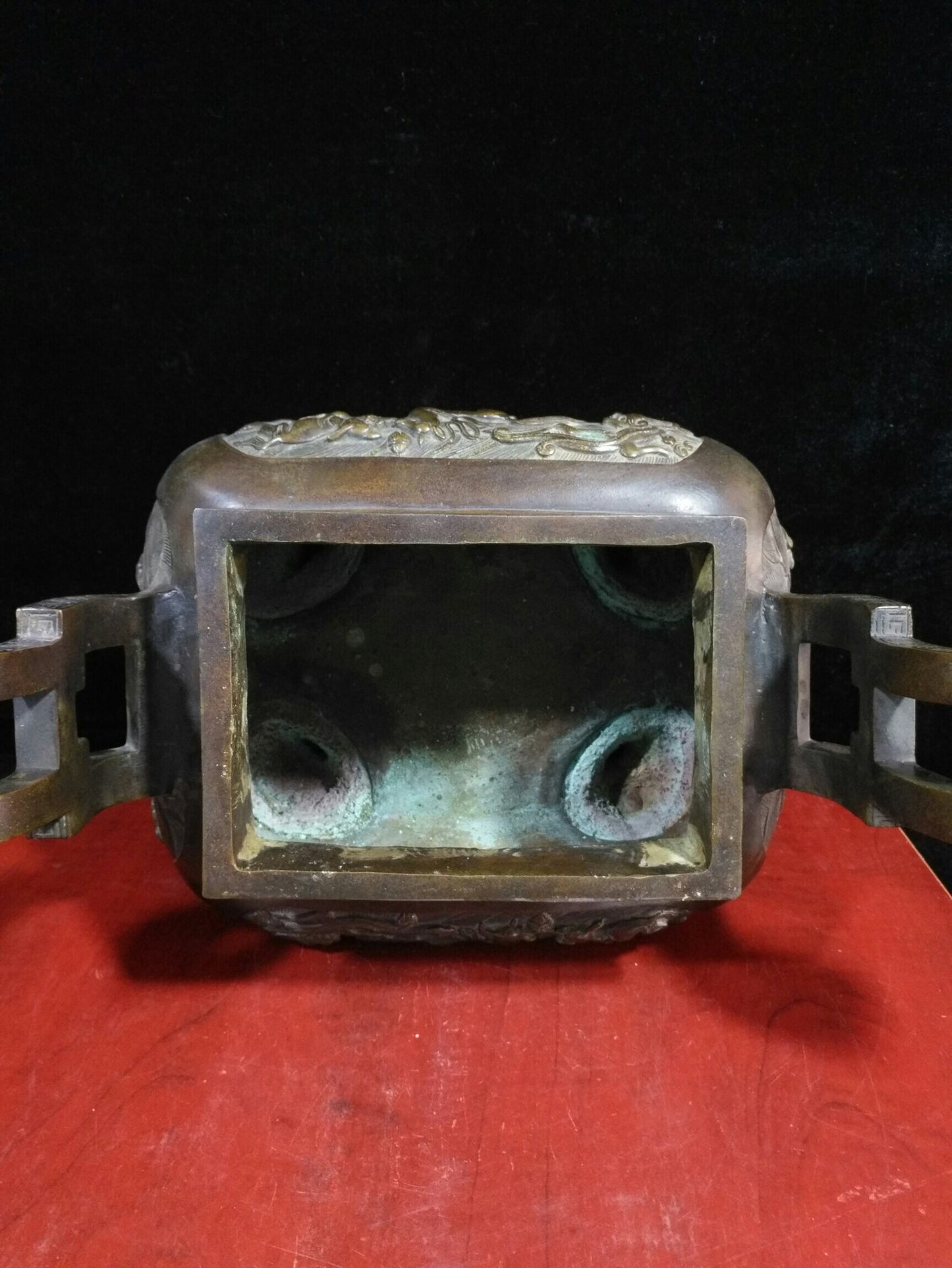 Chinese antique pure copper "Chao Guan Er Ba Xian Ding Lu"
