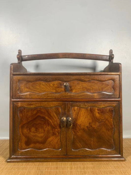 Chinese antique pear wood lifting beam box
