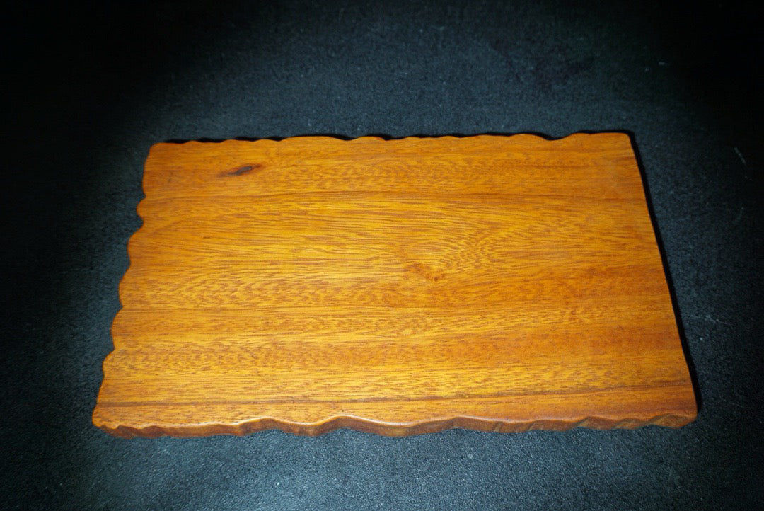 Chinese antique rosewood carved dragon patterned inkstone