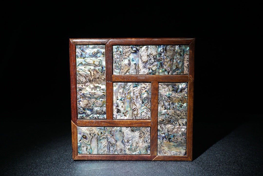 Chinese antique rosewood five open jewelry box