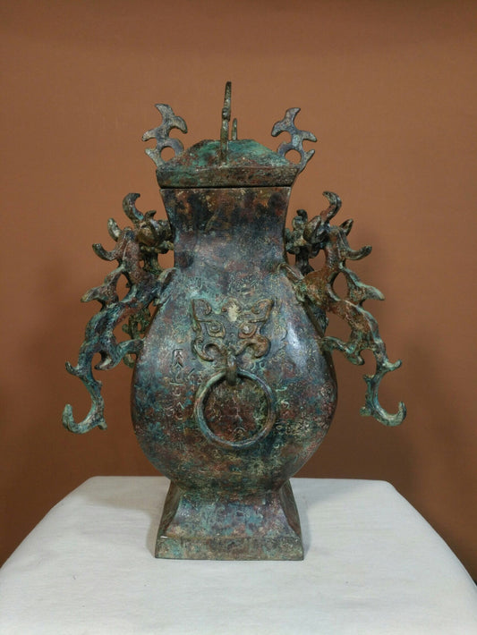 Chinese antique bronze francium teapot