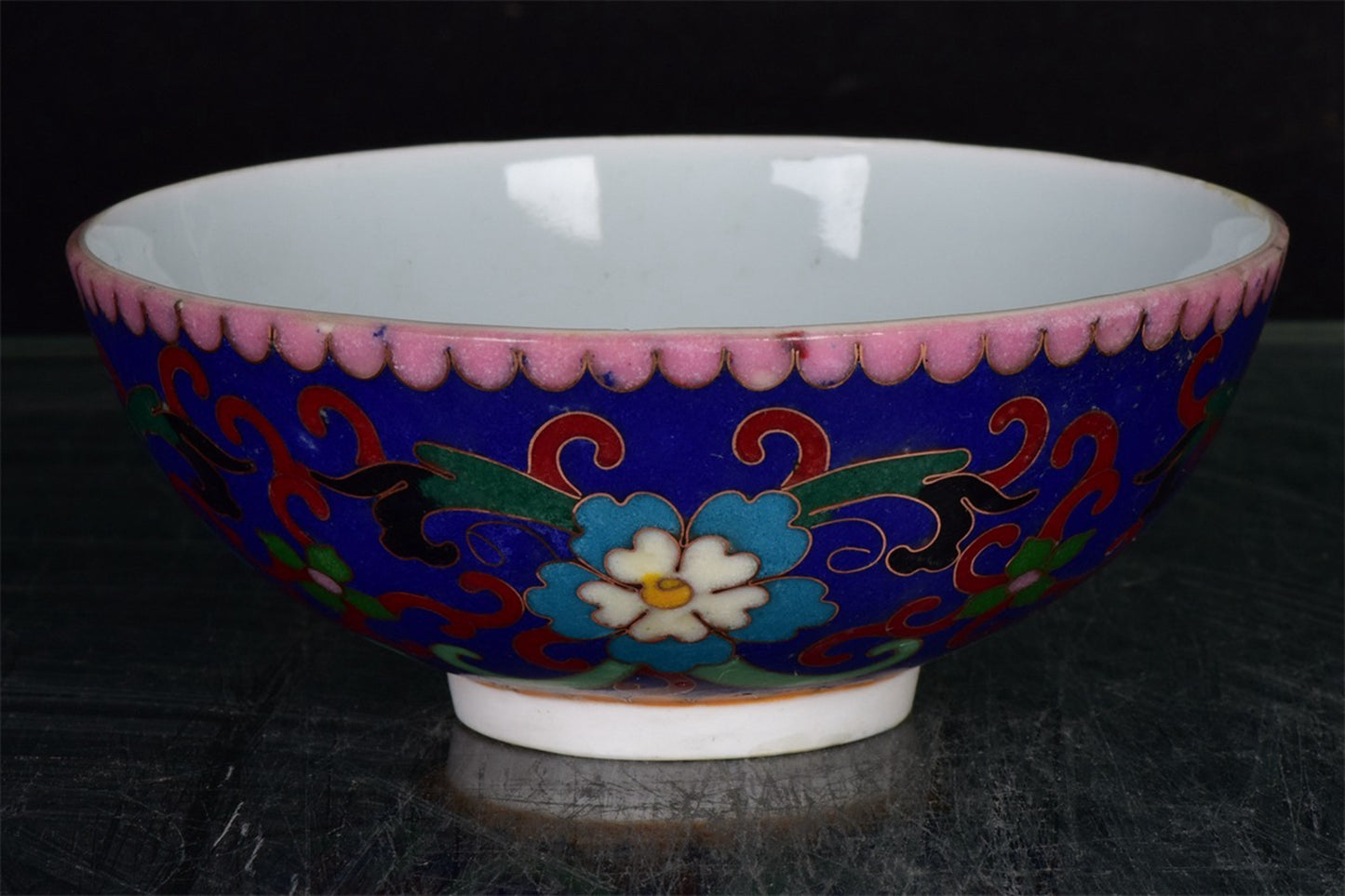 Chinese antique wire enamel bowl