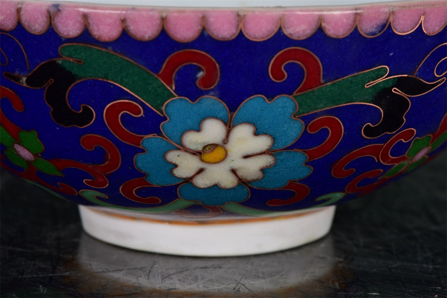 Chinese antique wire enamel bowl