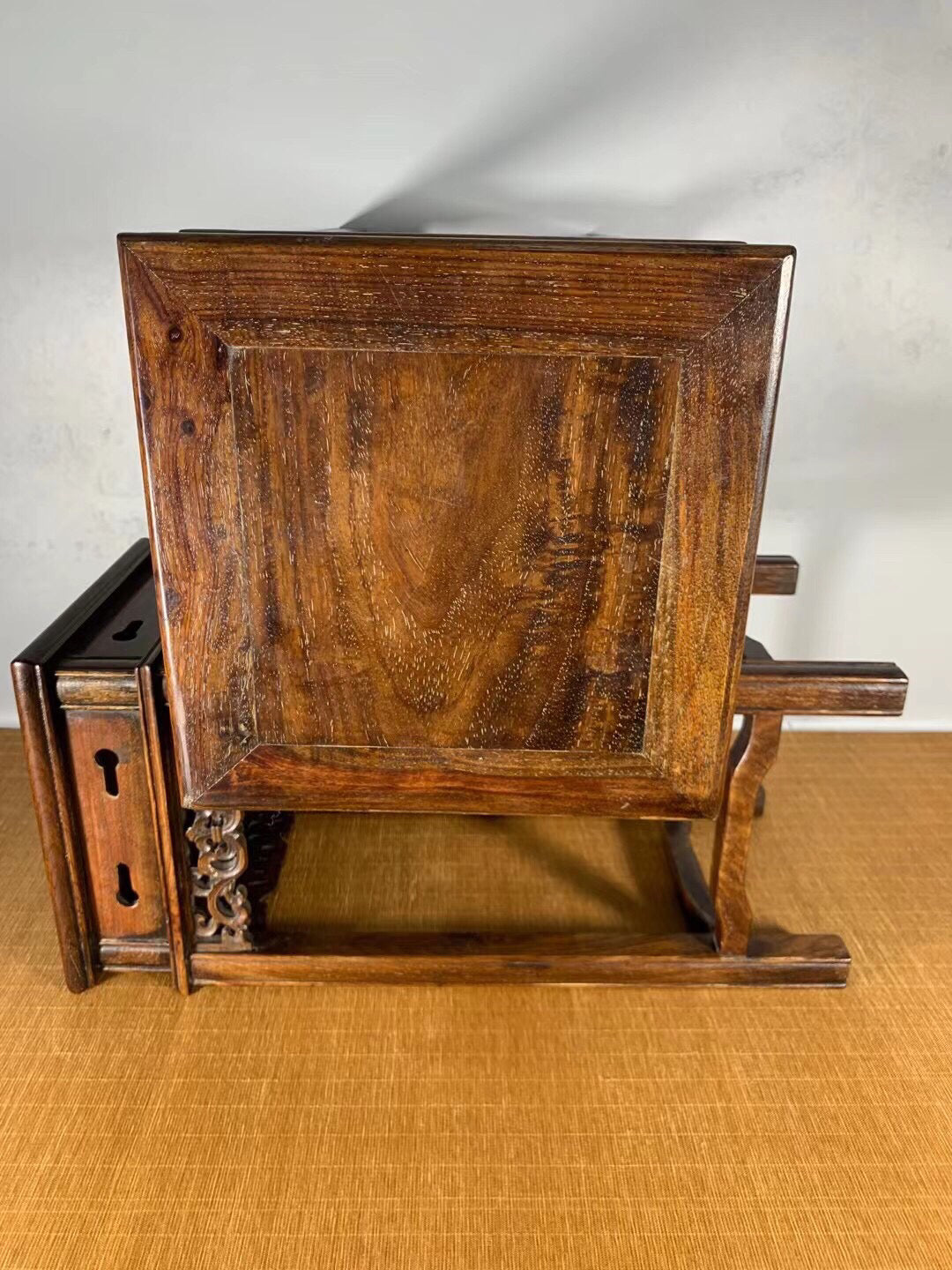 Chinese antique pear wood small flower rack