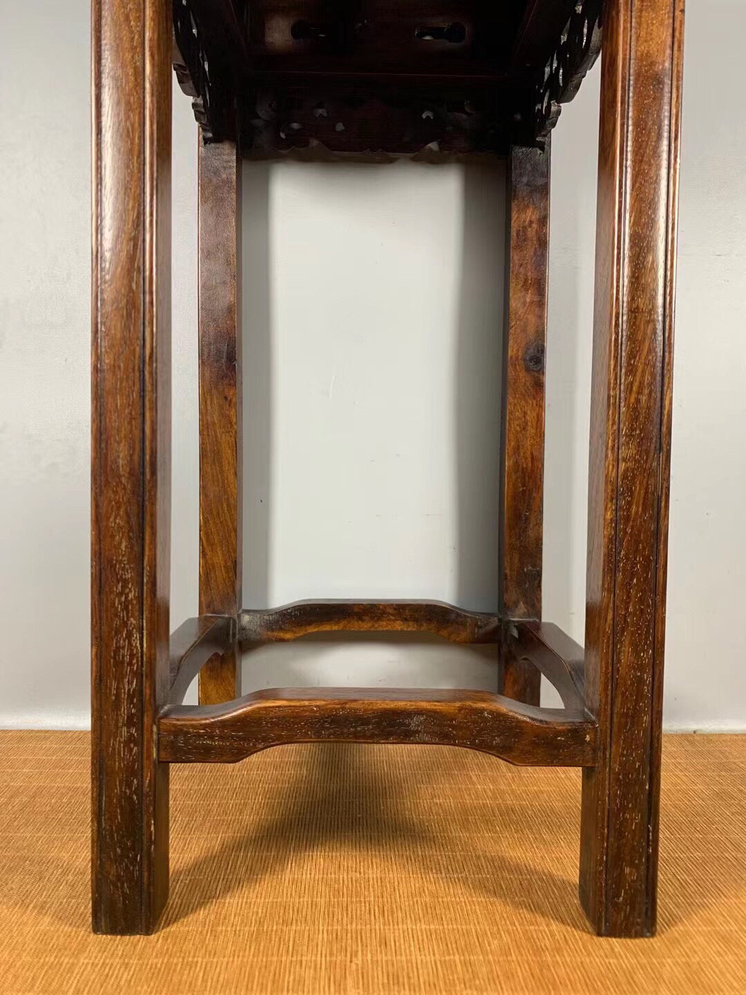 Chinese antique pear wood small flower rack