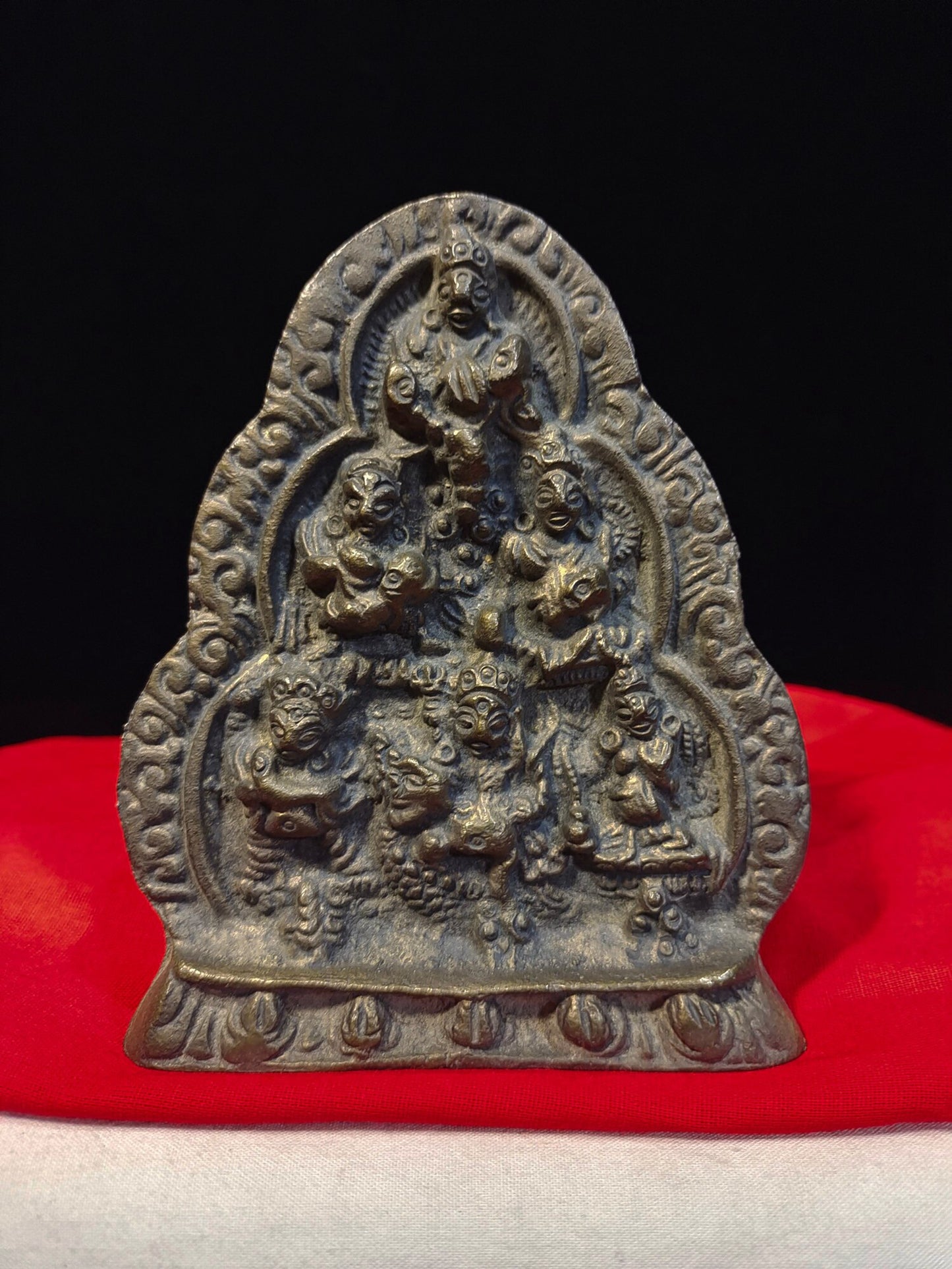 Chinese antique pure copper "Six Paths of Wealth God"