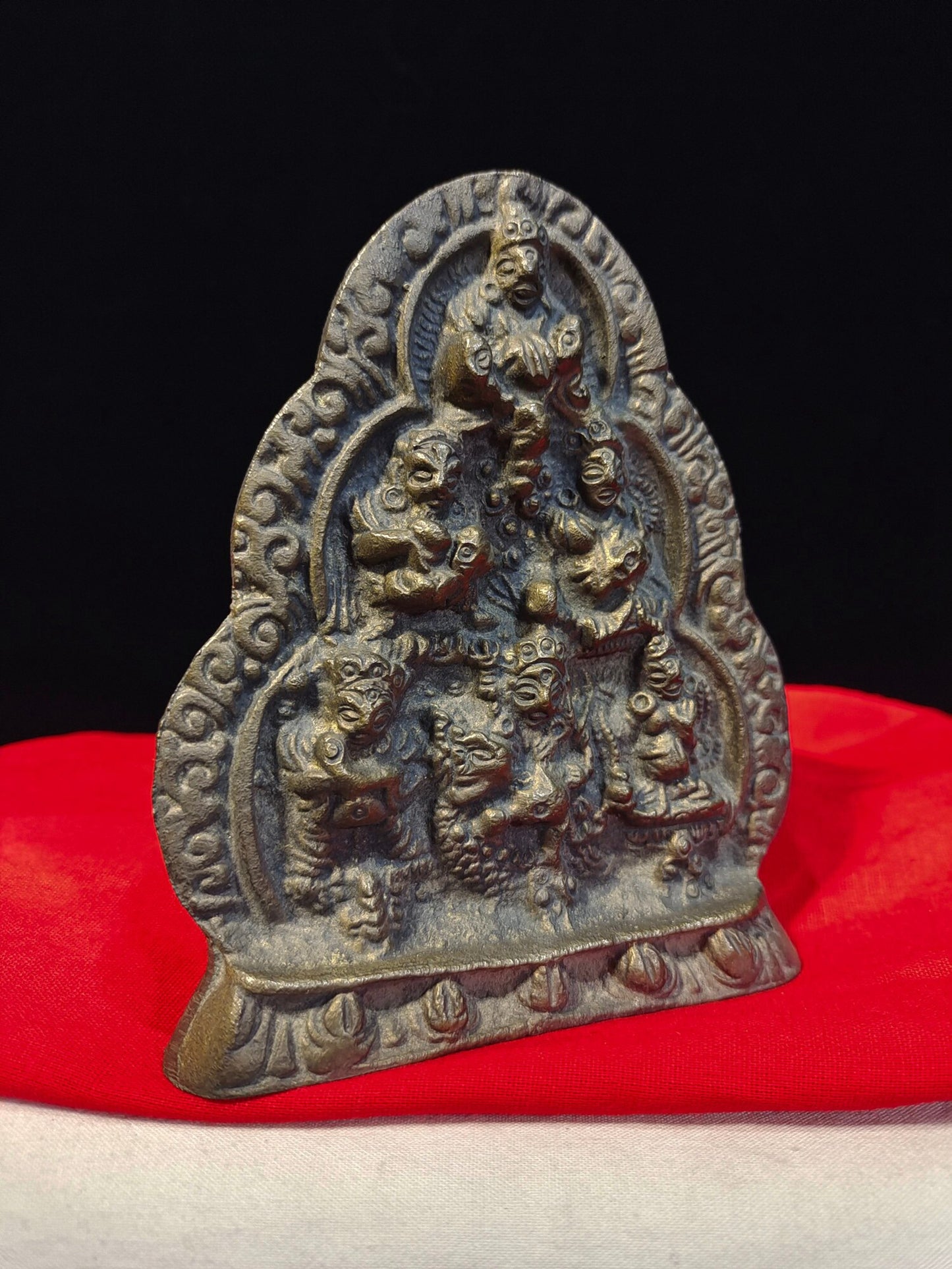 Chinese antique pure copper "Six Paths of Wealth God"