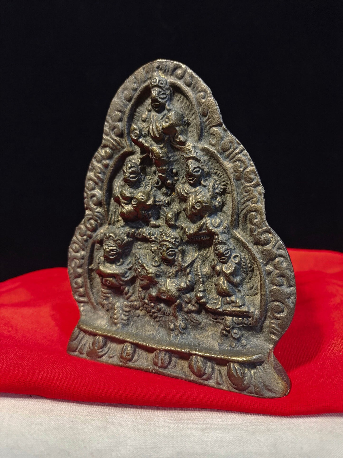 Chinese antique pure copper "Six Paths of Wealth God"