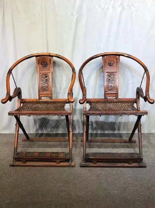 A pair of antique Chinese rosewood chairs