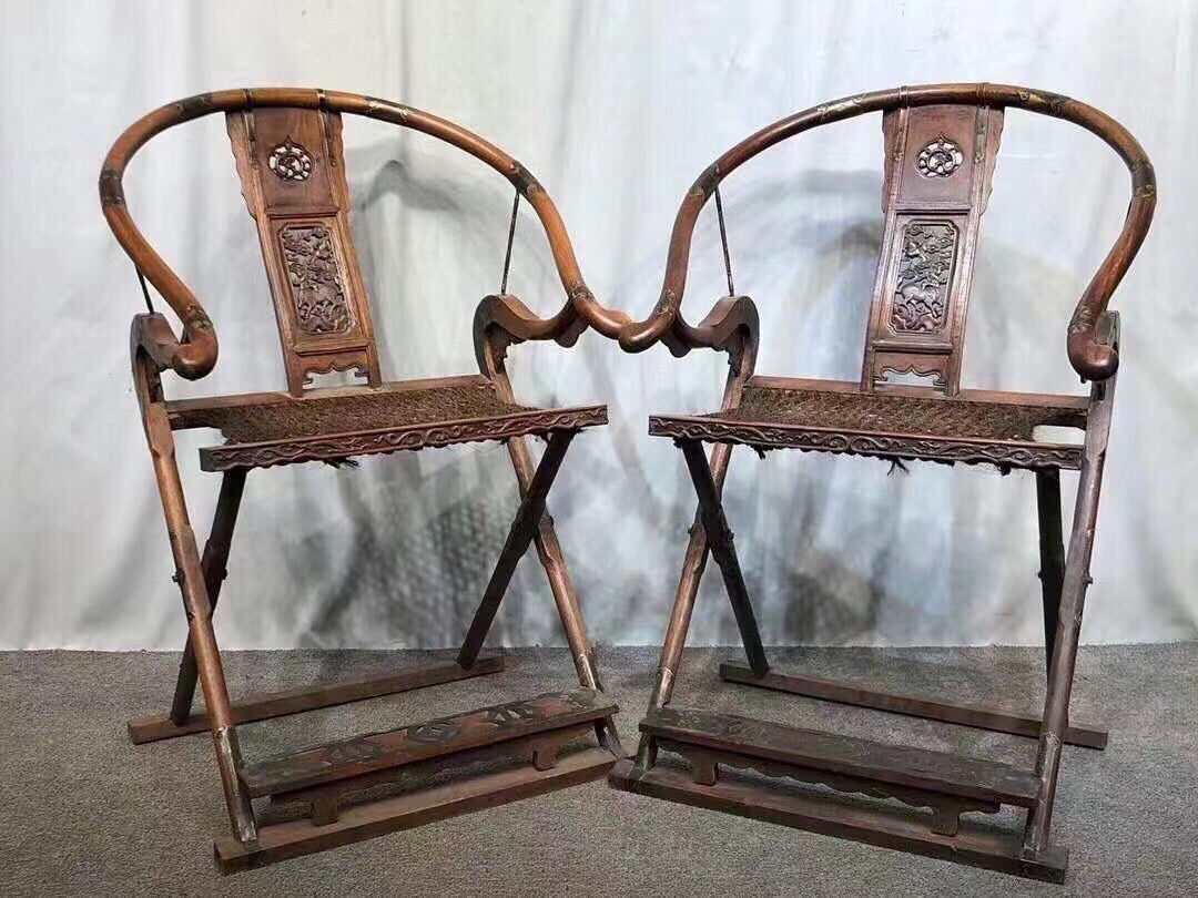 A pair of antique Chinese rosewood chairs