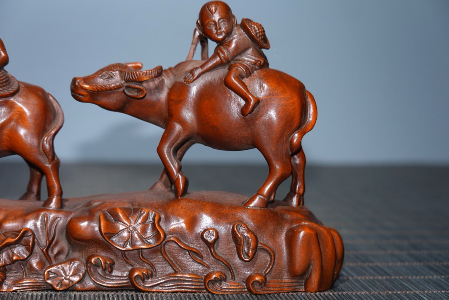 Huangyangmu Golden Boy and Jade Girl Cattle Herding Ornament