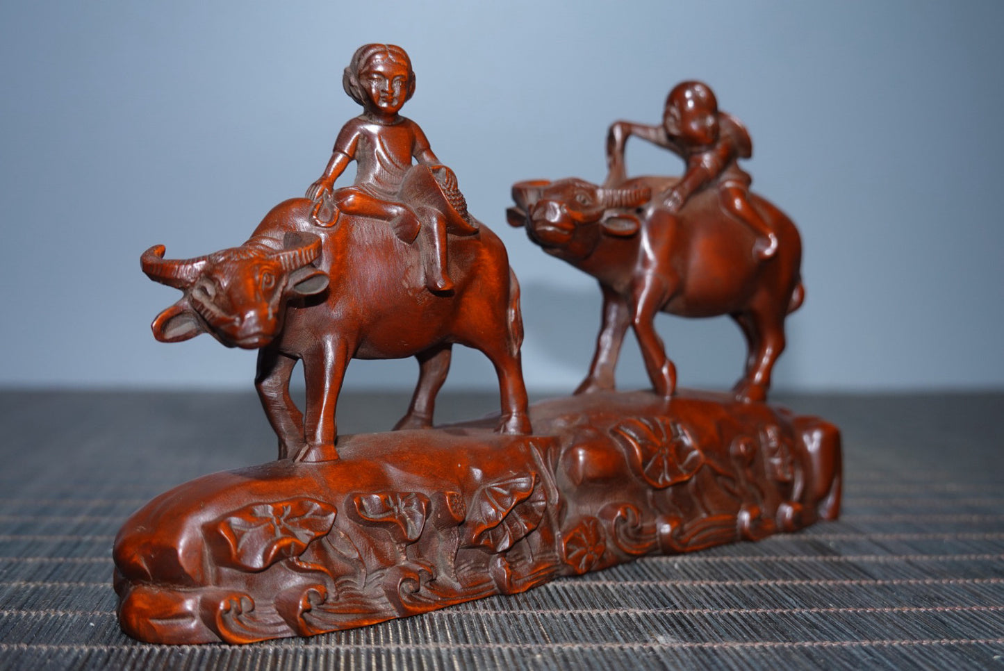 Huangyangmu Golden Boy and Jade Girl Cattle Herding Ornament